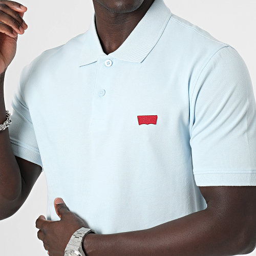 Polo Manches Courtes Slim A4842 Bleu Clair