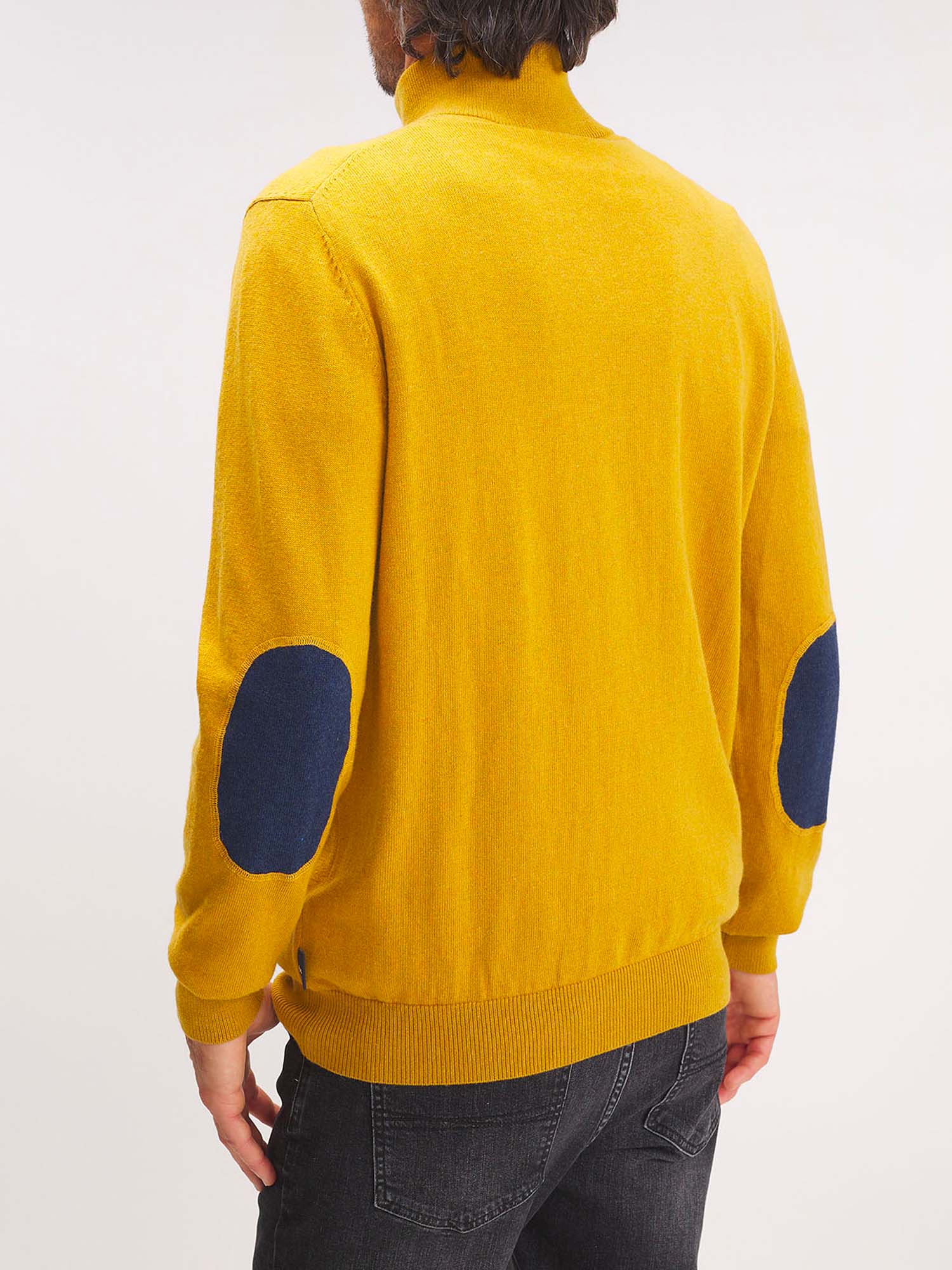 Pull Homme Col Camionneur Jaune
