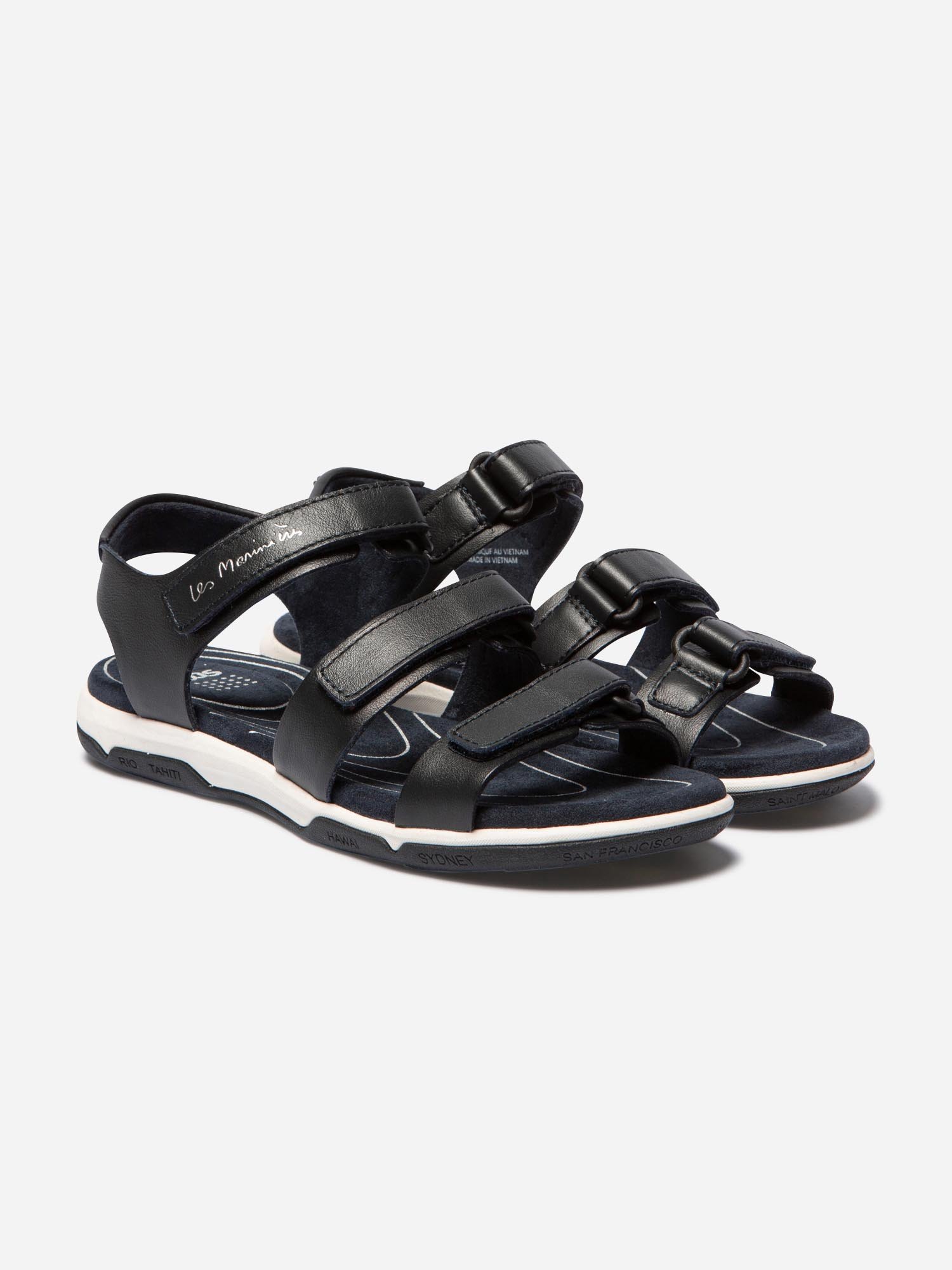 Sandales Femme Confort Scratch Marine