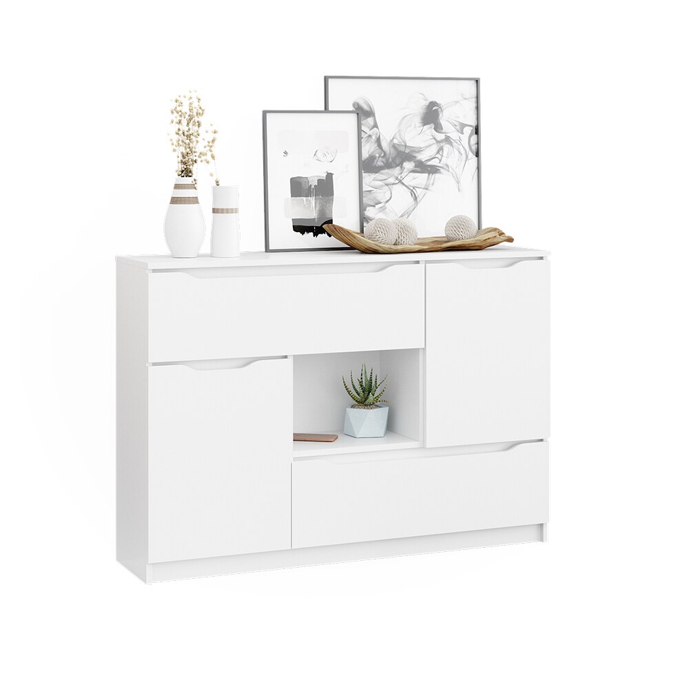 Vicco Kommode RUBEN Weiß 4 Schubladen 120 cm Sideboard Mehrzweckschrank Schrank