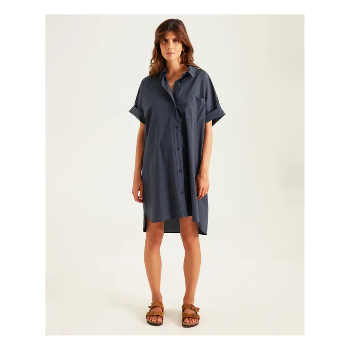 Sacrécoeur Robe Chemise Sami Popeline de Coton | Carbone