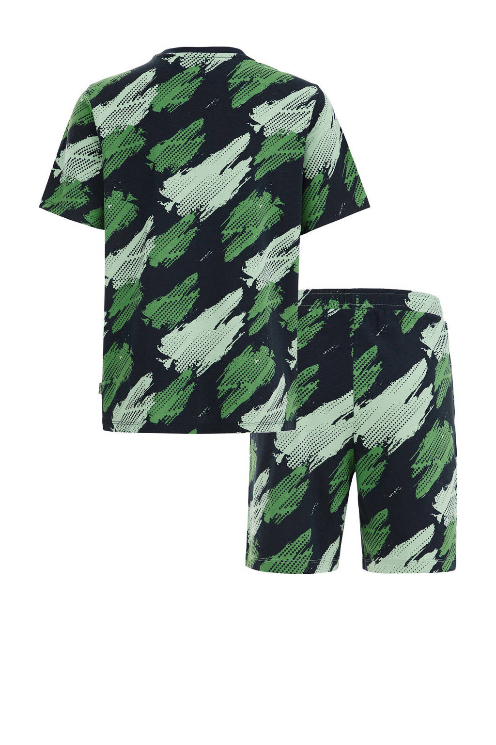 WE Fashion shortama met all over print groen
