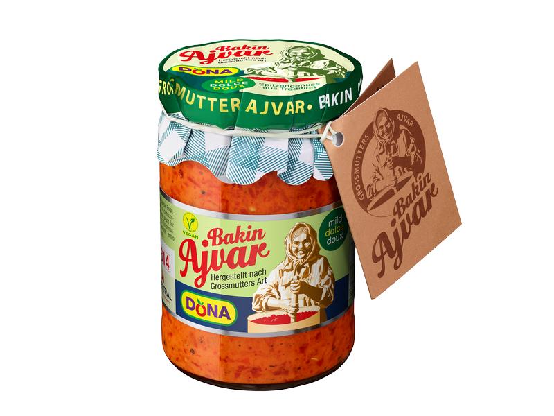 Dona Ajvar hausgemacht 290 g Würzige Gemüsezubereitung mit Sonnenblumenöl