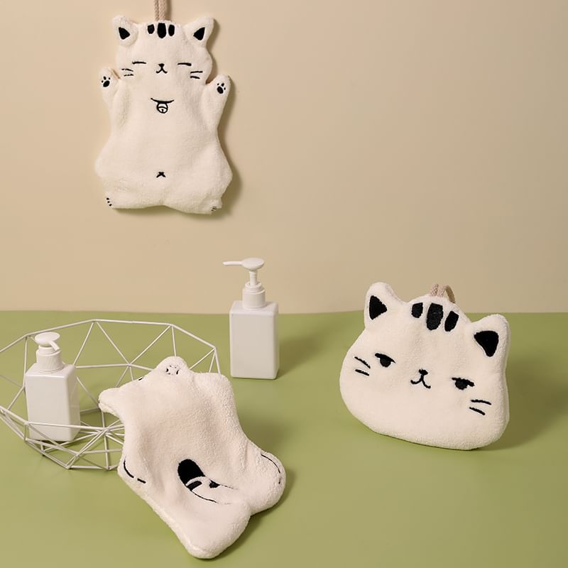 Chimi Chimi - Kat Koraal Fleece Handdoek (Diverse Ontwerpen) / Set