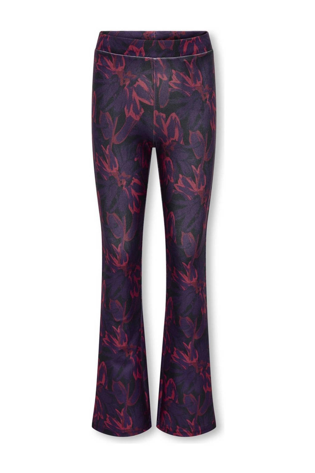 ONLY flared broek KOGESRA met all over print paars/roze