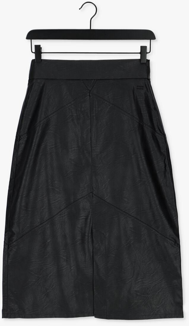 10DAYS zwarte 10days midirok vegan leather skirt