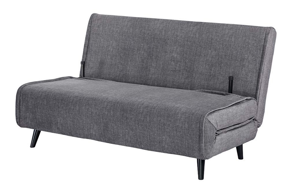 Retro Schlafsessel SMART MULTIFUNCTION 140cm grau Vogue Velours Samt Bettfunktion