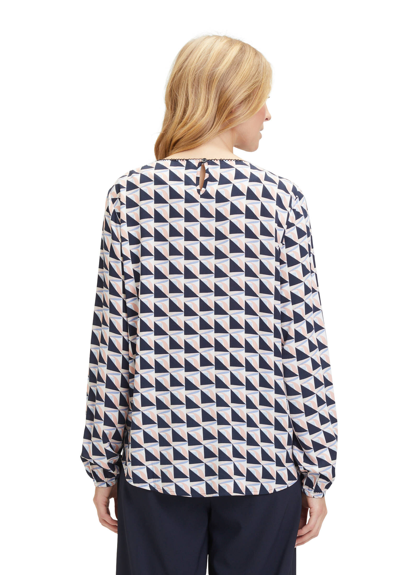 Betty Barclay| Damen Langarm-Bluse mit Rundhalsausschnitt