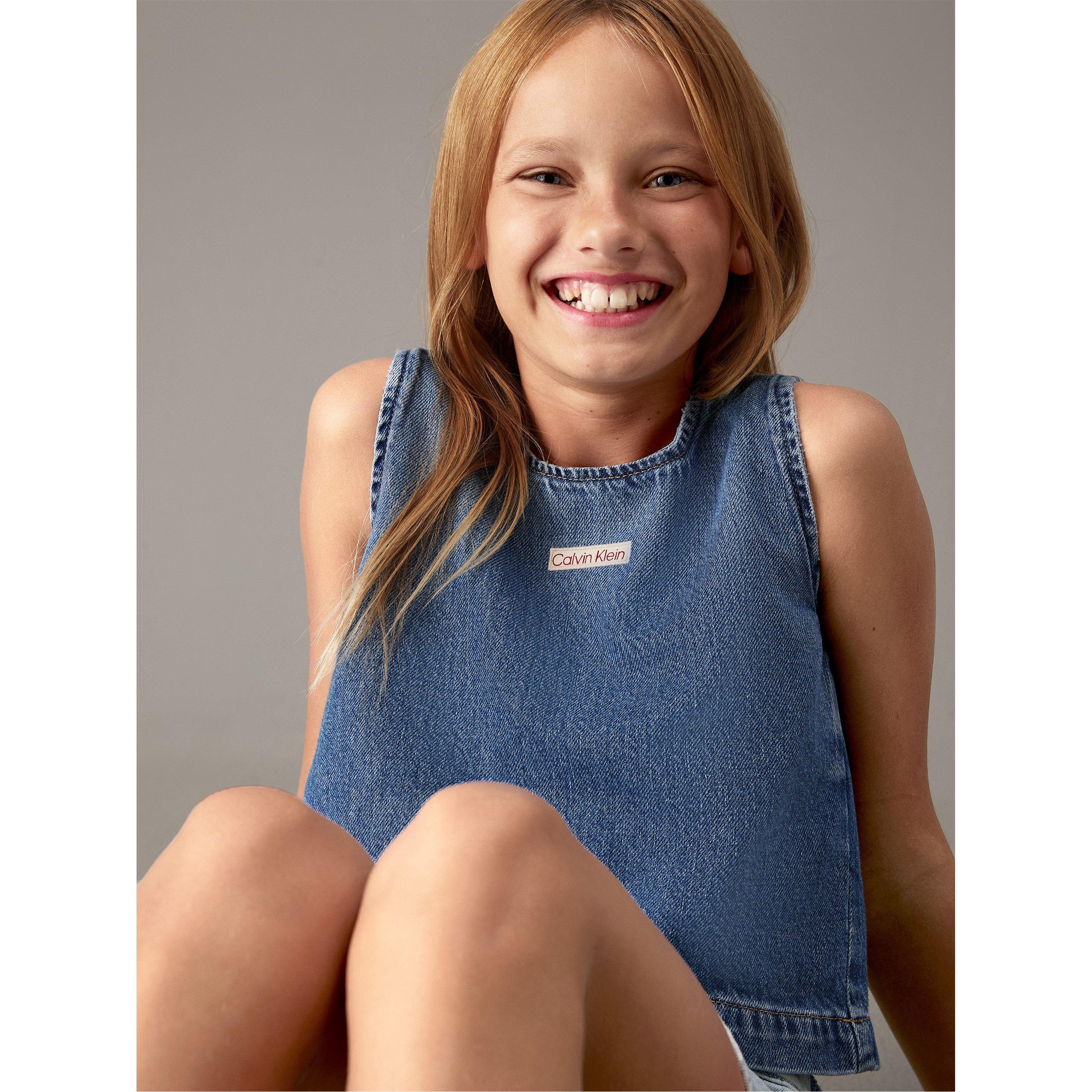 Calvin Klein Jeans DENIM TOP SOFT BLUE