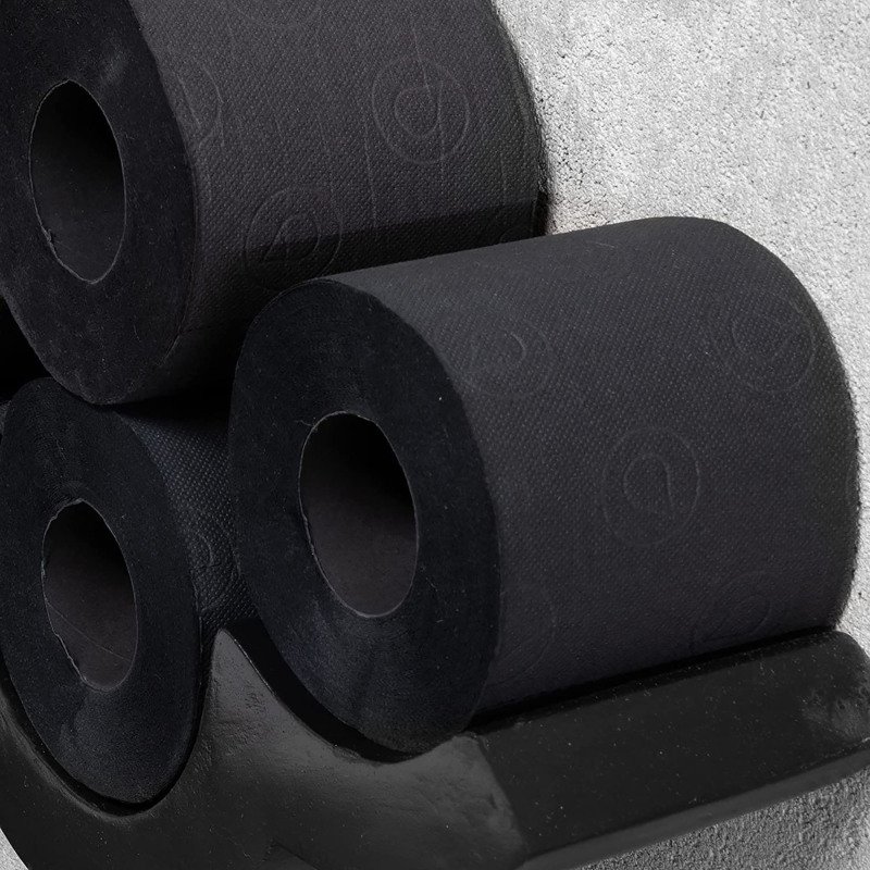 Papier toilette triple épaisseur Renova - 6 rouleaux de 140 feuilles noir