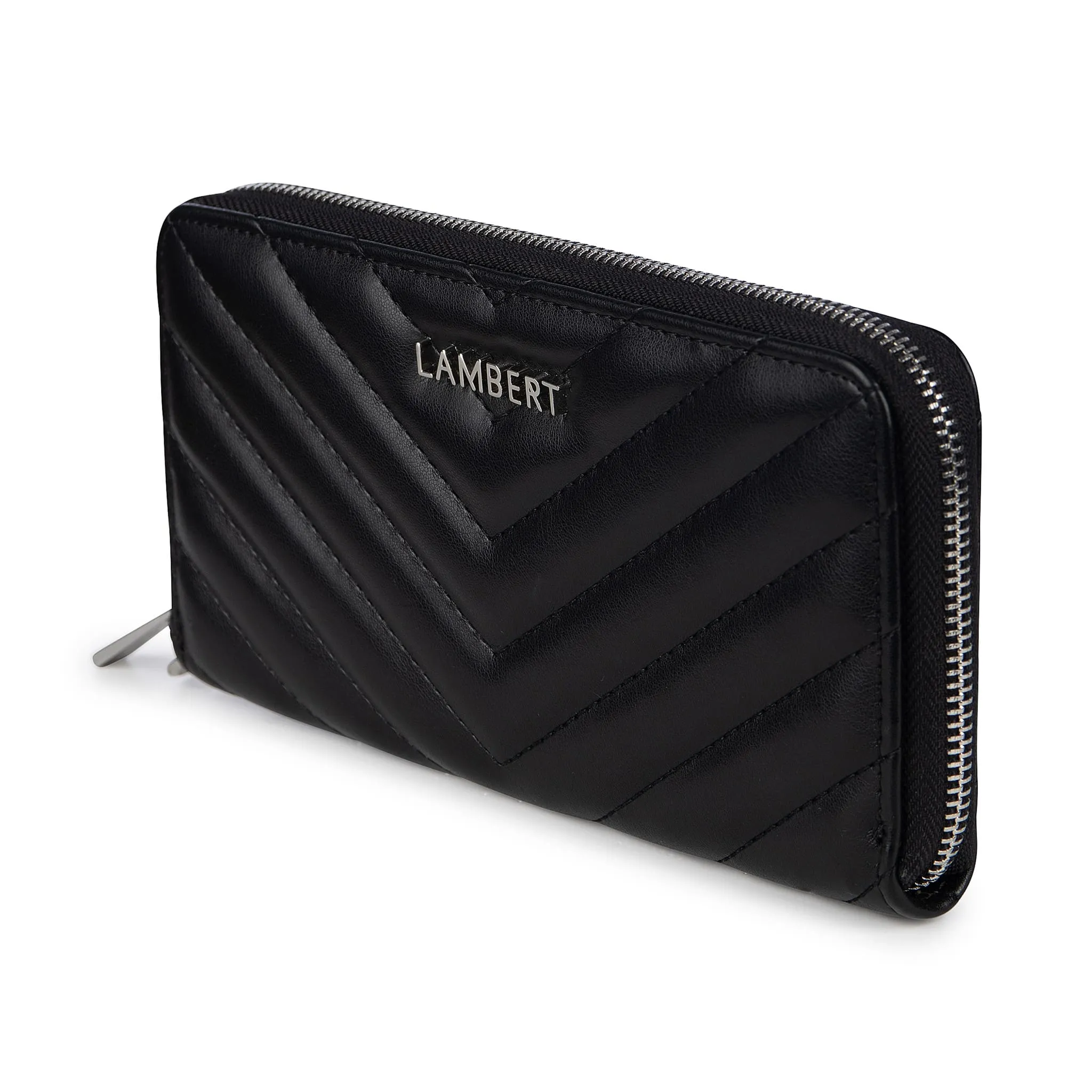 Lambert Portefeuille Matelassé Frida - Noir