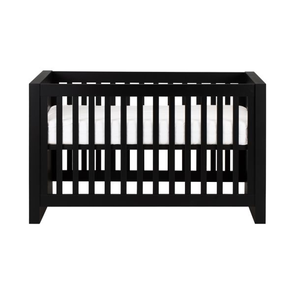 Kidsmill Long Island Babybed Zwart / Oldwood 60 x 120 cm