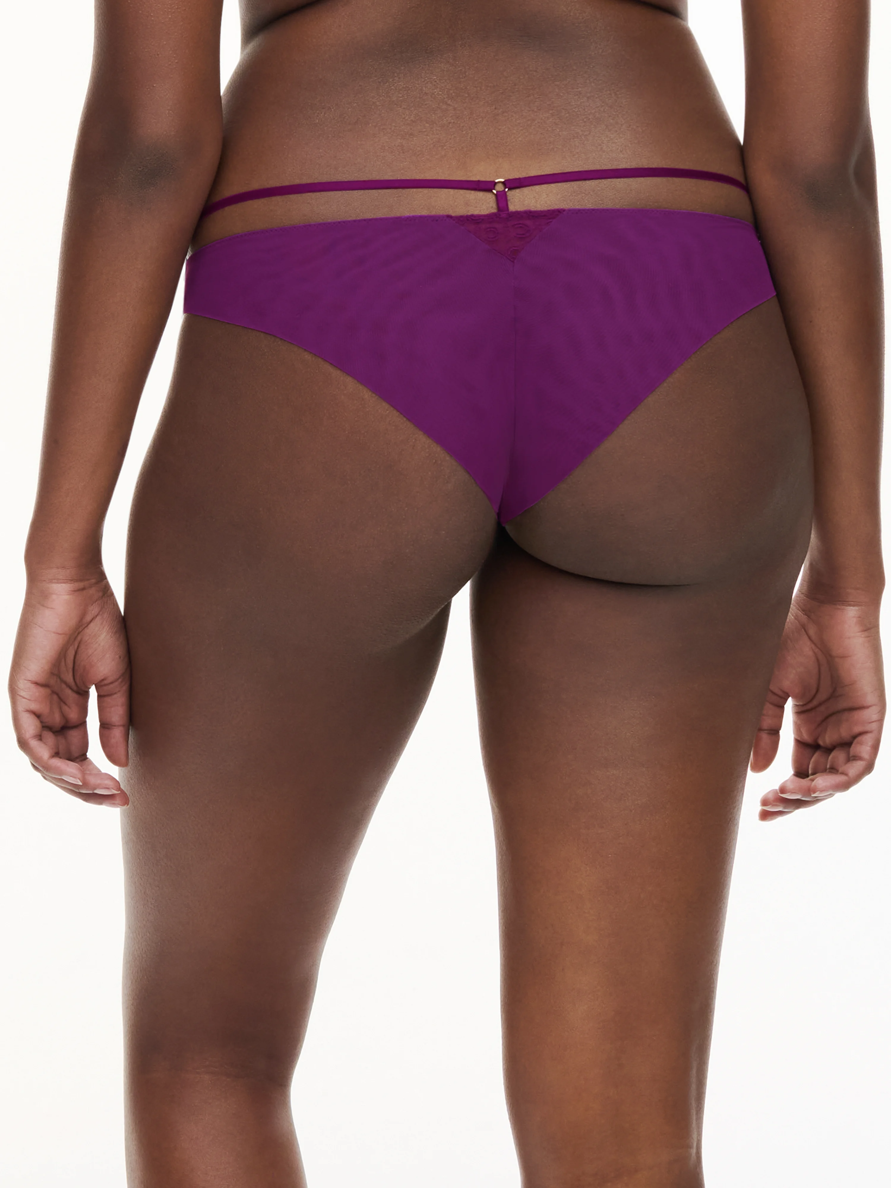 MONOGRAM - Slip dégagé broderie | Violet