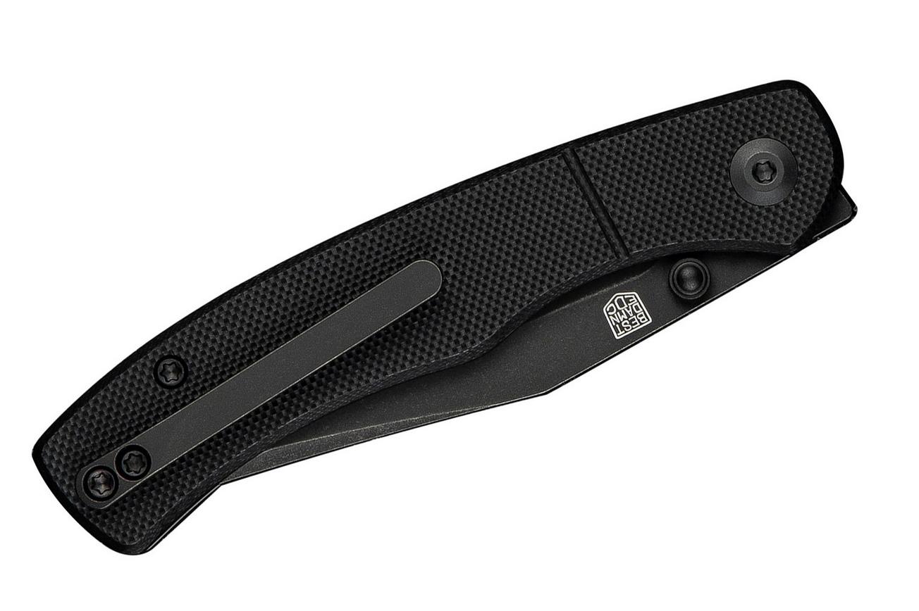 Civivi Clingman C23065-1 Black Stonewashed Nitro-V Black G10, zakmes, Taylor Martin design