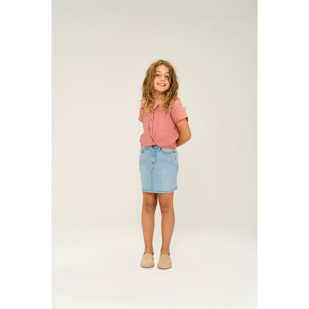 Køb The New Light Blue Denim Oda Denim Nederdel
