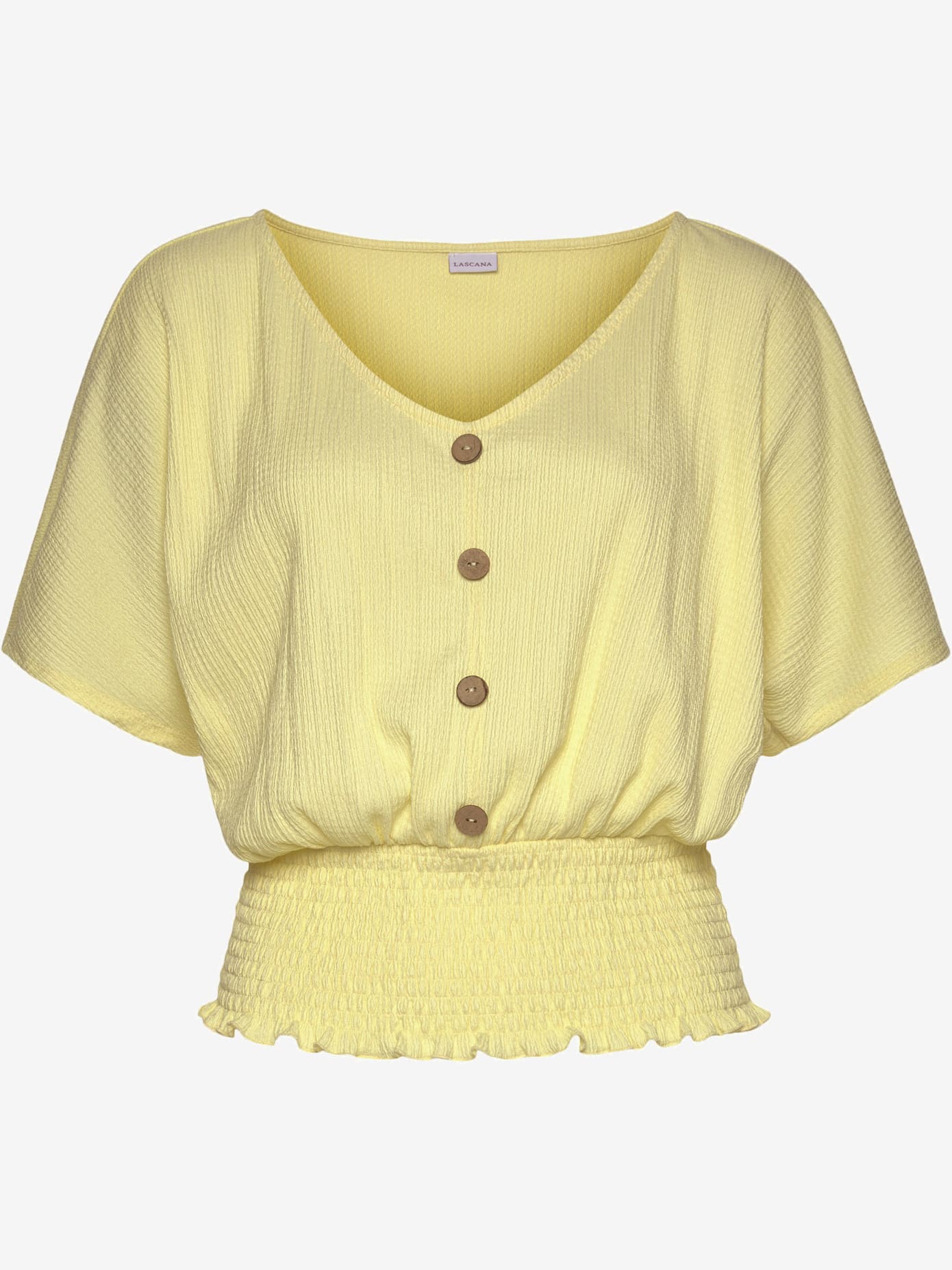 T-shirt en v fausse patte de boutonnage devant