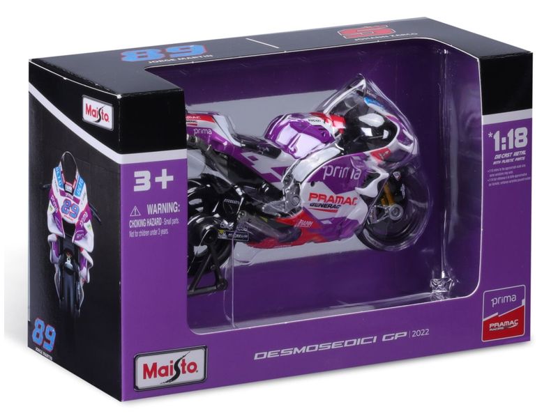 Maisto MotoGP Ducati Pramac #5 Zarco 2022 1:18 Sammlermodell im Massstab 1:18