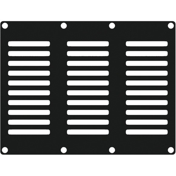 Caymon CASY302/B ventilatieplaatje staal, 3 modules breed voor CASY-chassis