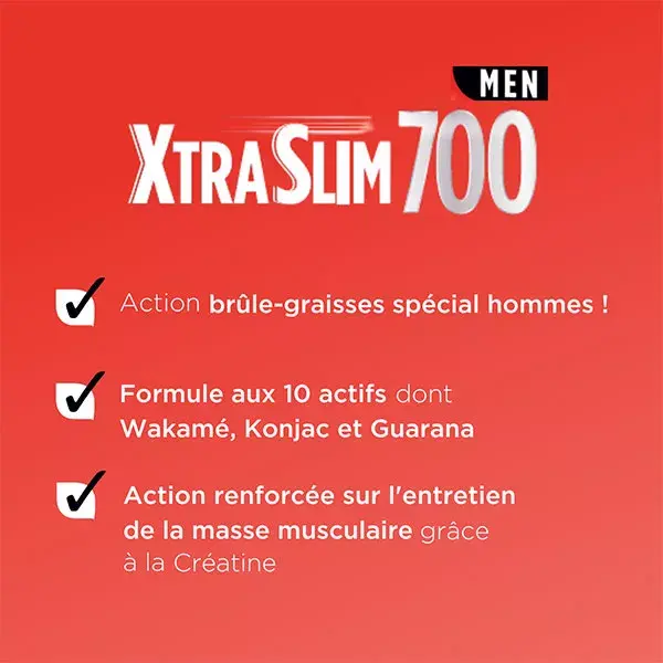 Forté Pharma Xtraslim 700 Men Bruleur de graisses Perte de Poids 120 gélules