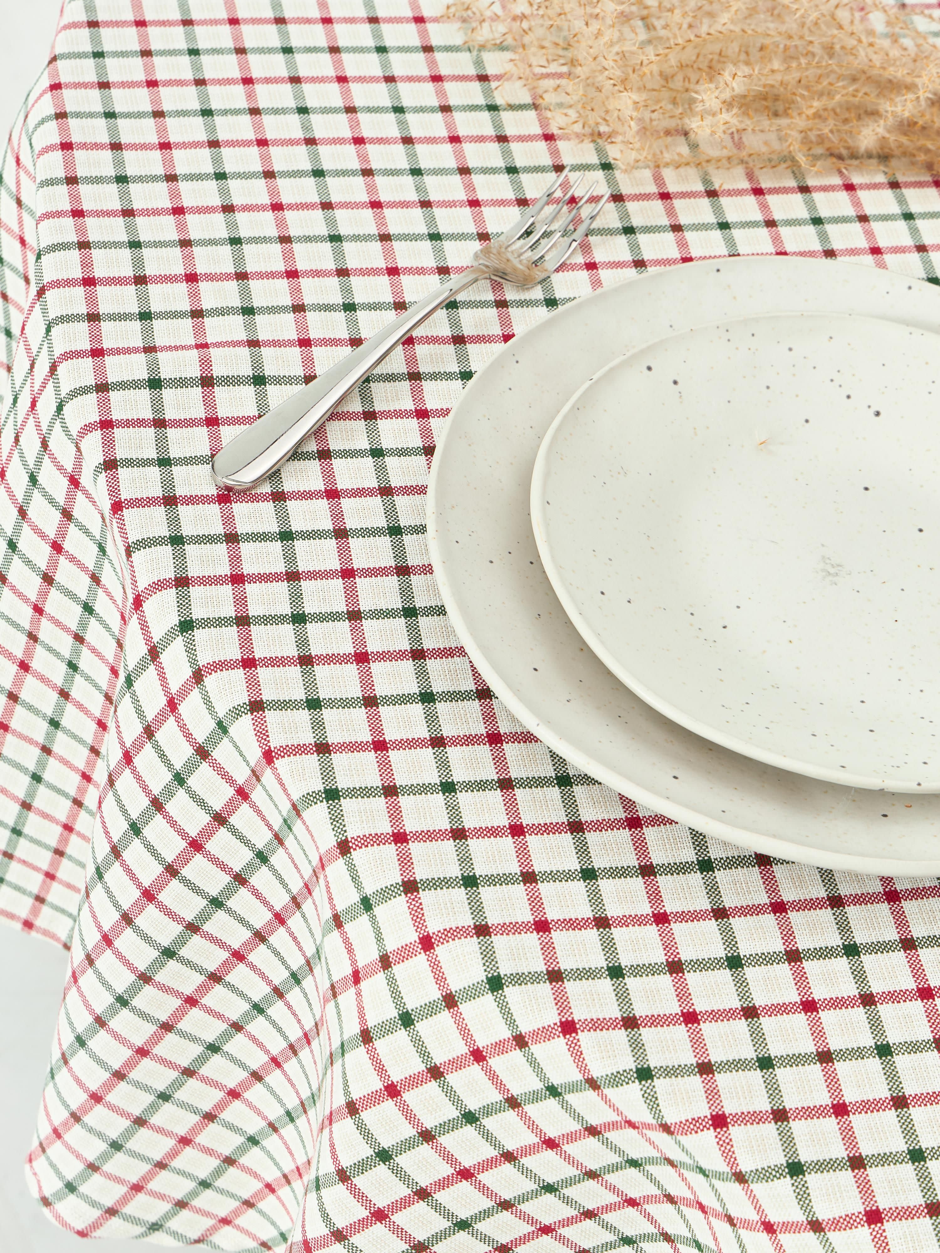Rond katoenen tafelkleed Ulla