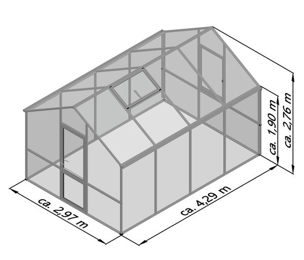 KGT Gewächshaus Dahlie IV, ca. B297/H276/T429