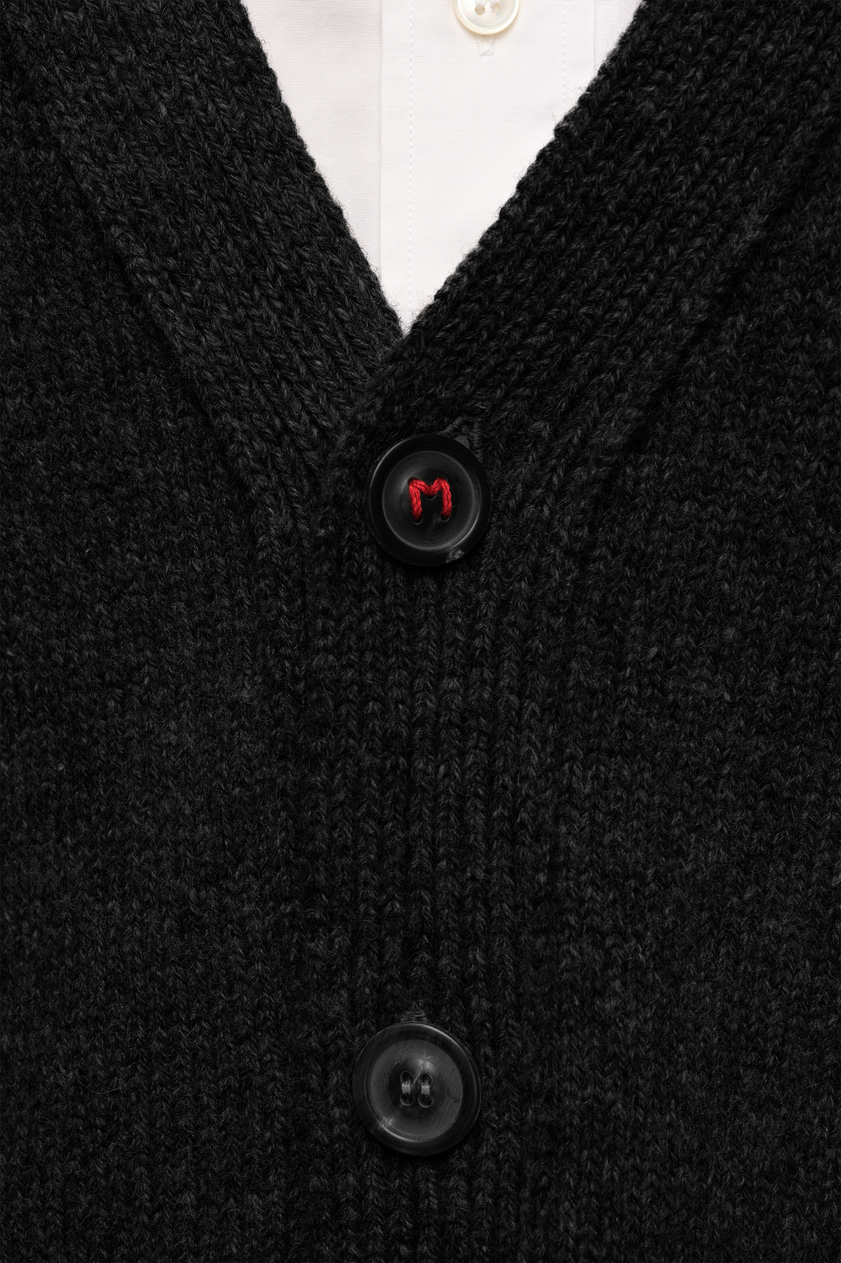 Cardigan avec coudières Noir