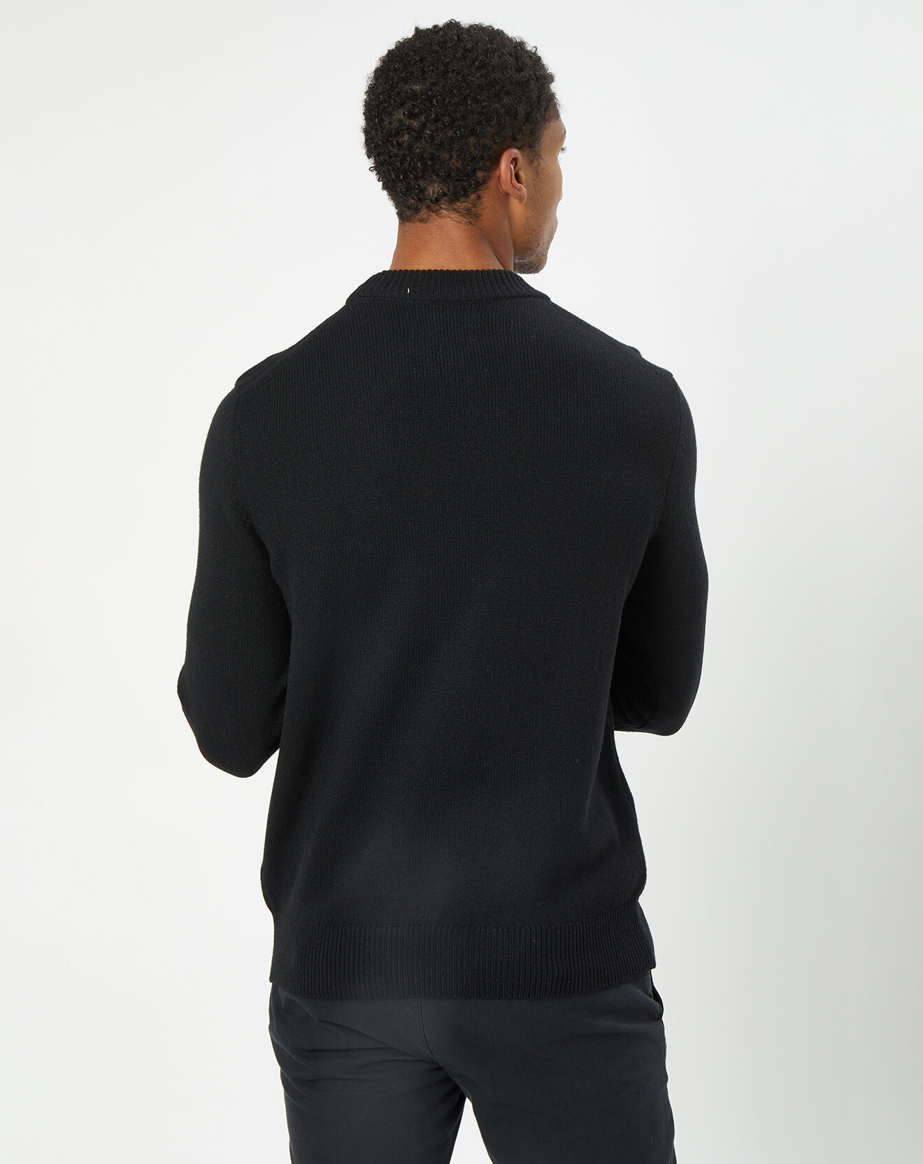 Marc O'Polo Pull en Laine d'Agneau mélangée col rond noir