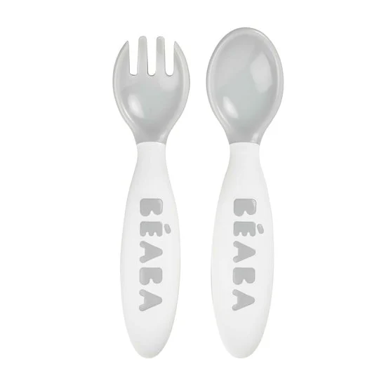 Lot de 2 couverts ergonomiques   Gris        de               Béaba