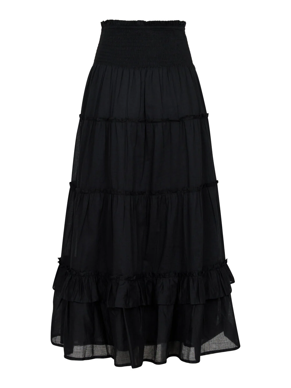 Bahne Studio  Margot Voile lang nederdel - sort