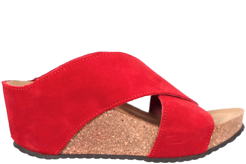 COPENHAGEN SHOES FRANCES 23 SANDAL I RØDT RUSKIND