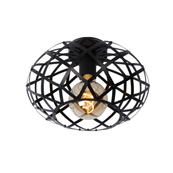Lucide plafonnière Wolfram 40W zwart