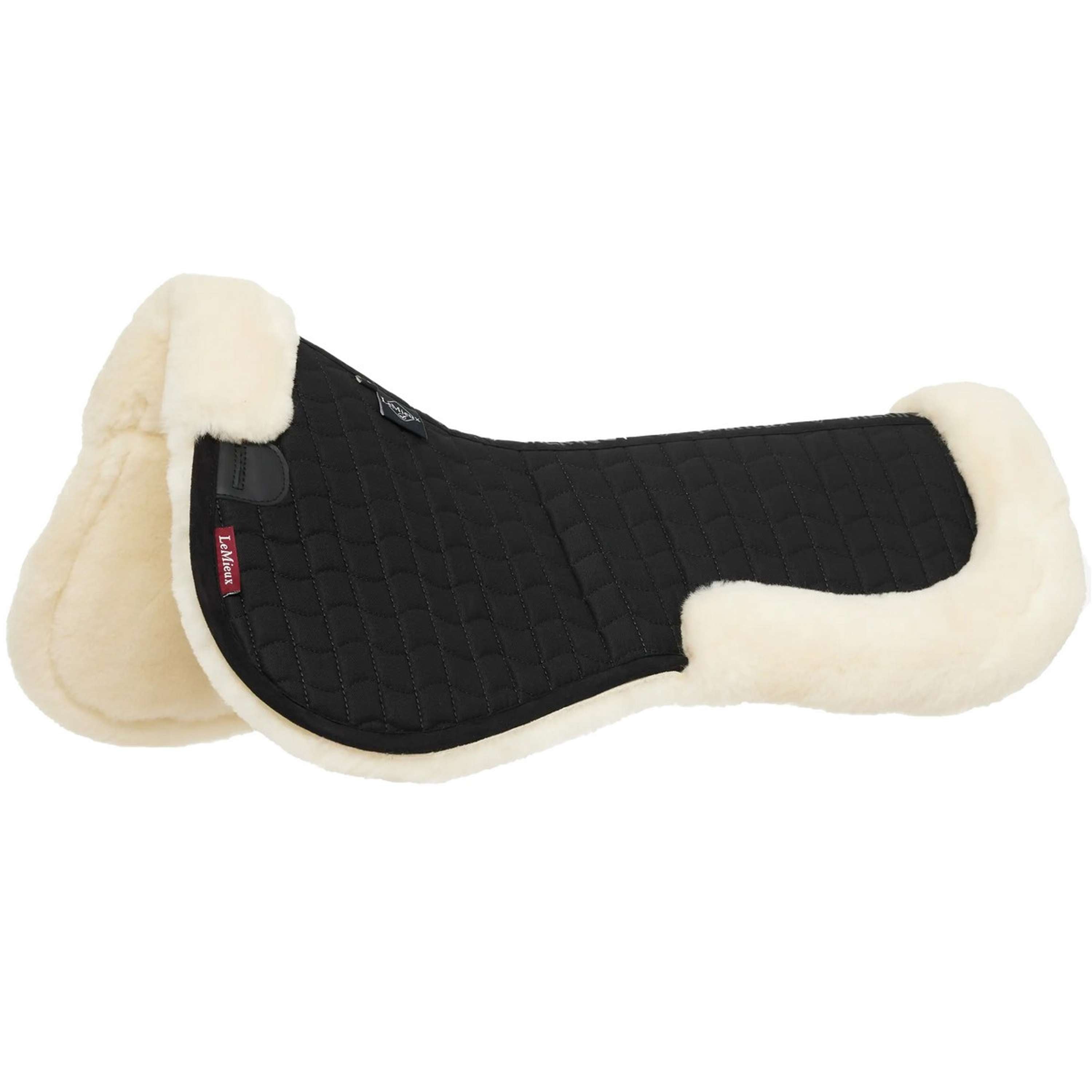 LeMieux Zadelonderlegger Merino Wol Zwart/Naturel