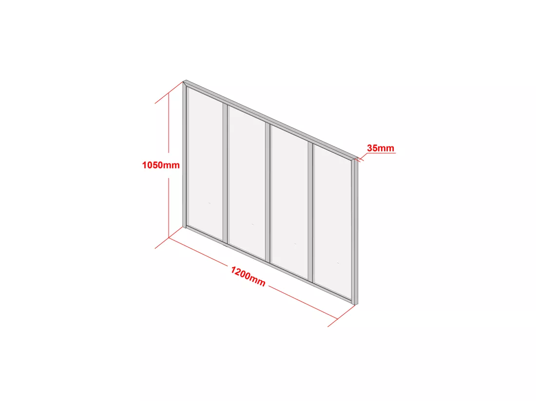 Verrière d'angle atelier en aluminium thermolaqué - L120 x L60 x H105 cm - Blanc - BAYVIEW