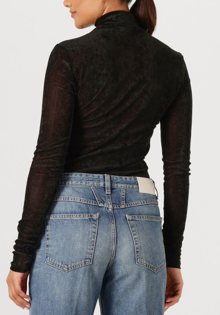 zwarte dante6 top olya velvet layering mesh top