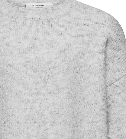 Rosemunde Bluse - Strick - Wolle - Light Grey Melange