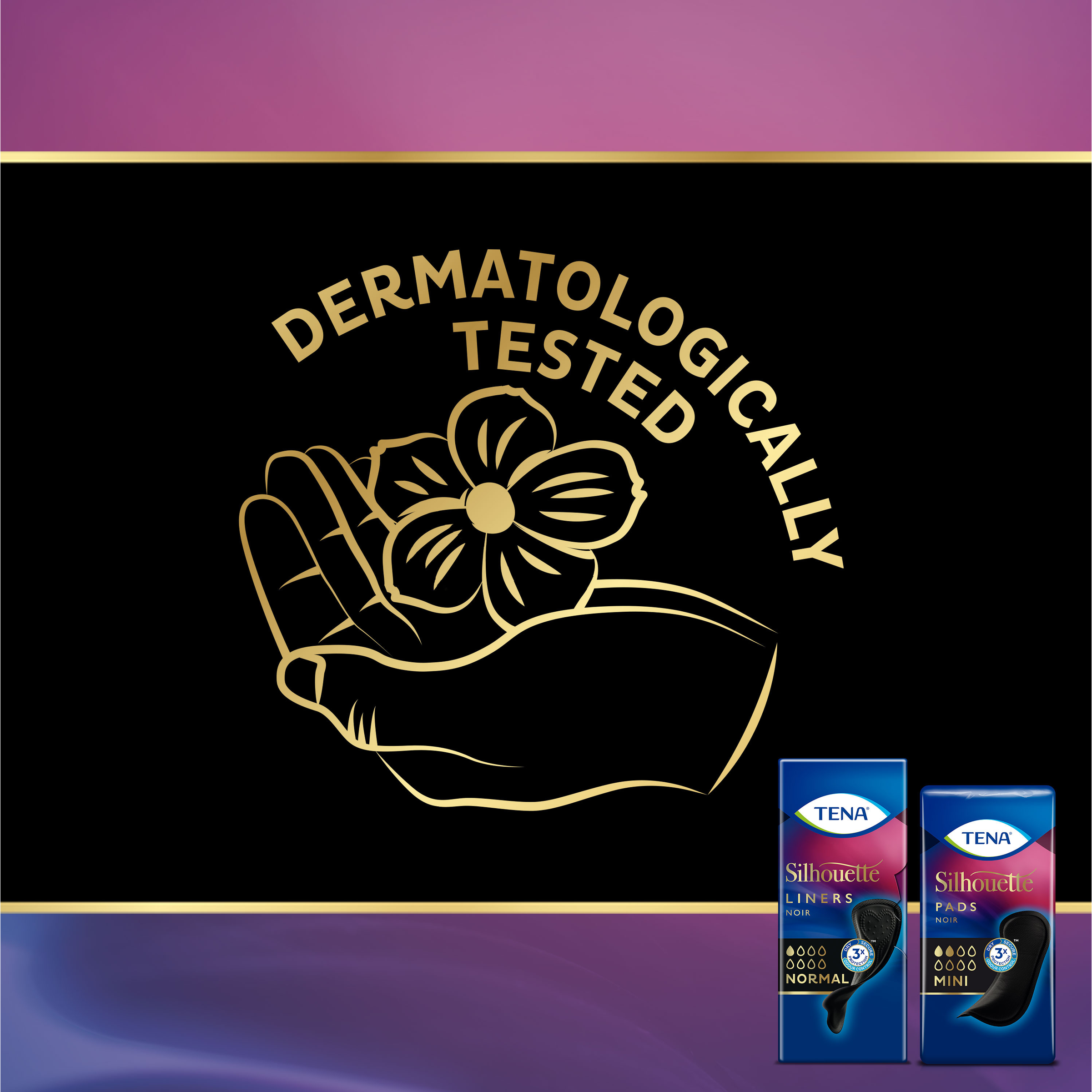 Tena Silhouette noir mini pad (18 stuks)