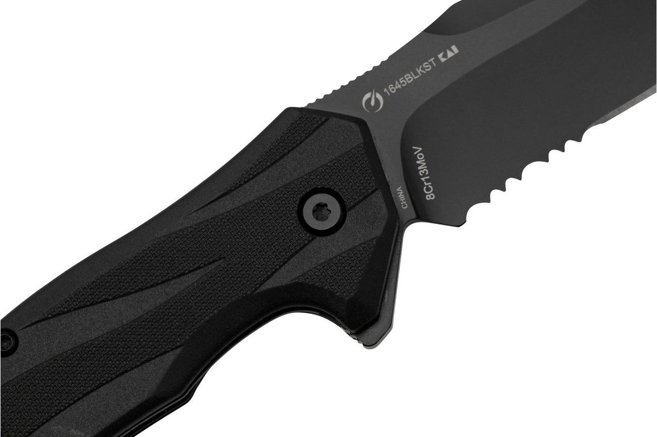 Kershaw Lateral Black Serrated 1645 Assisted Black FRN zakmes