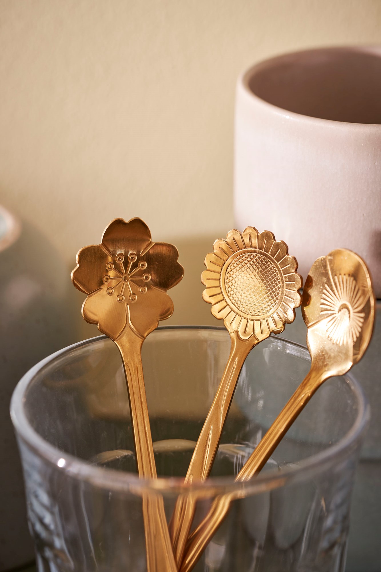 Blomsterske | Rustfrit stål. 12,8 cm. | Gold