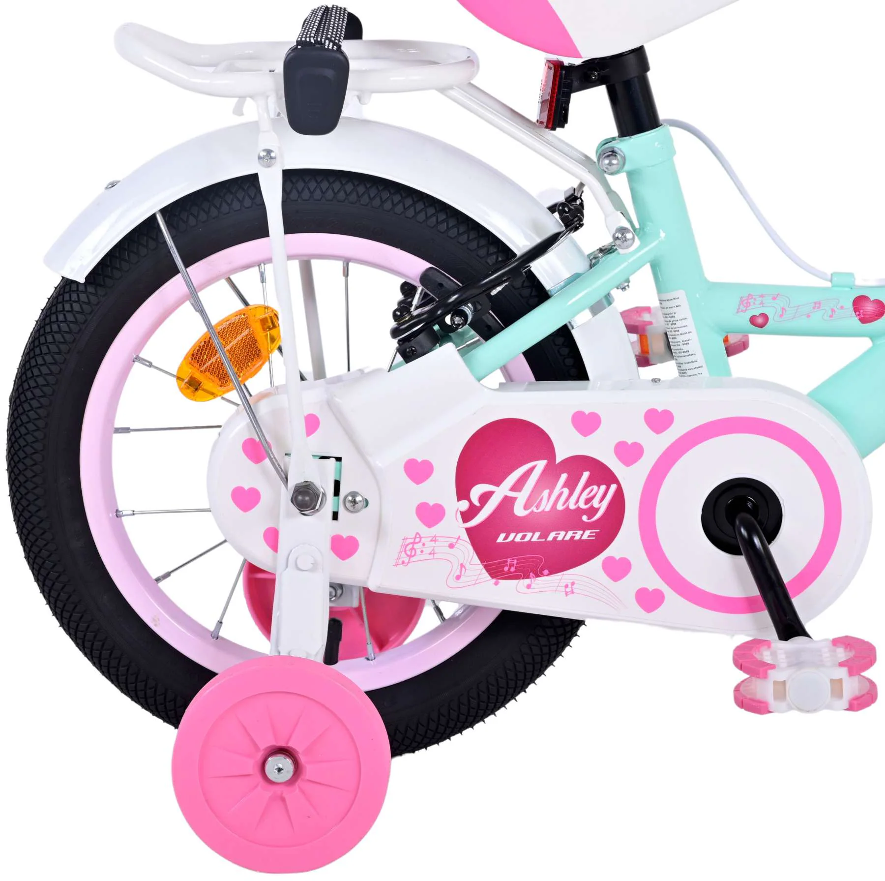 TPFSports Ashley Kinderfahrrad - Mädchen - 14 Zoll - Rücktritt + Handbremse - Weiß