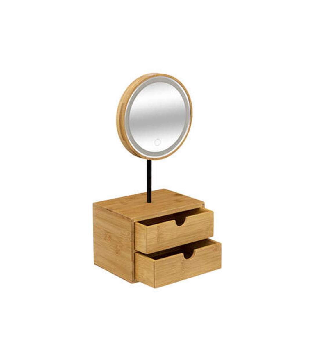Miroir de Salle de Bain Led Organiseur 45cm Beige