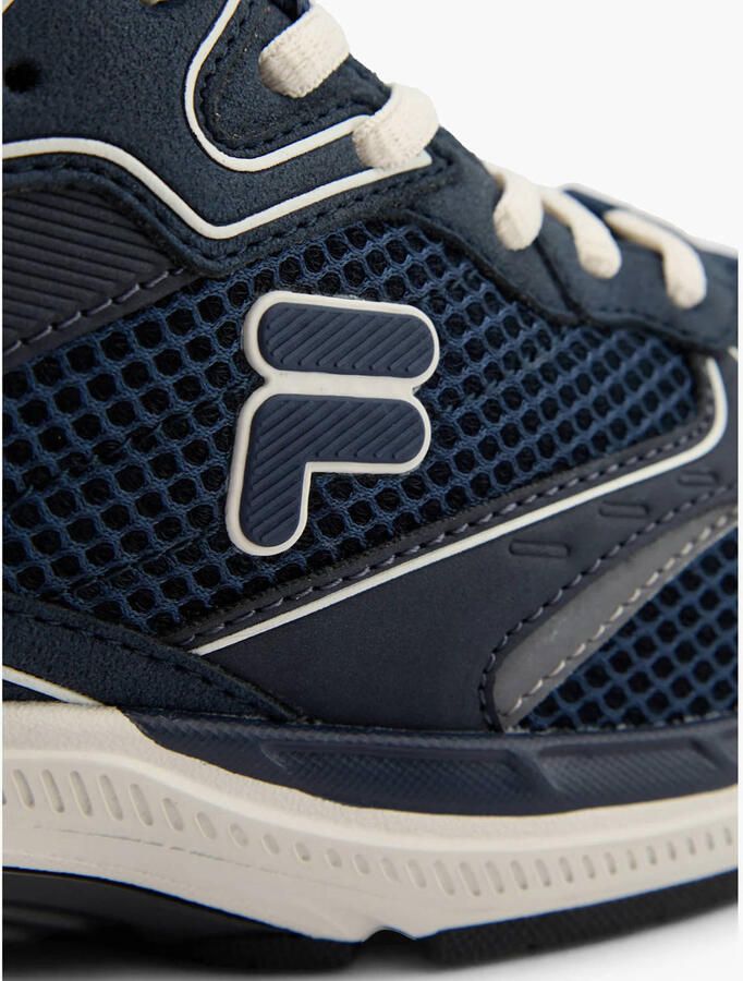 Fila imitatieleren sneakers met logo donkerblauw
