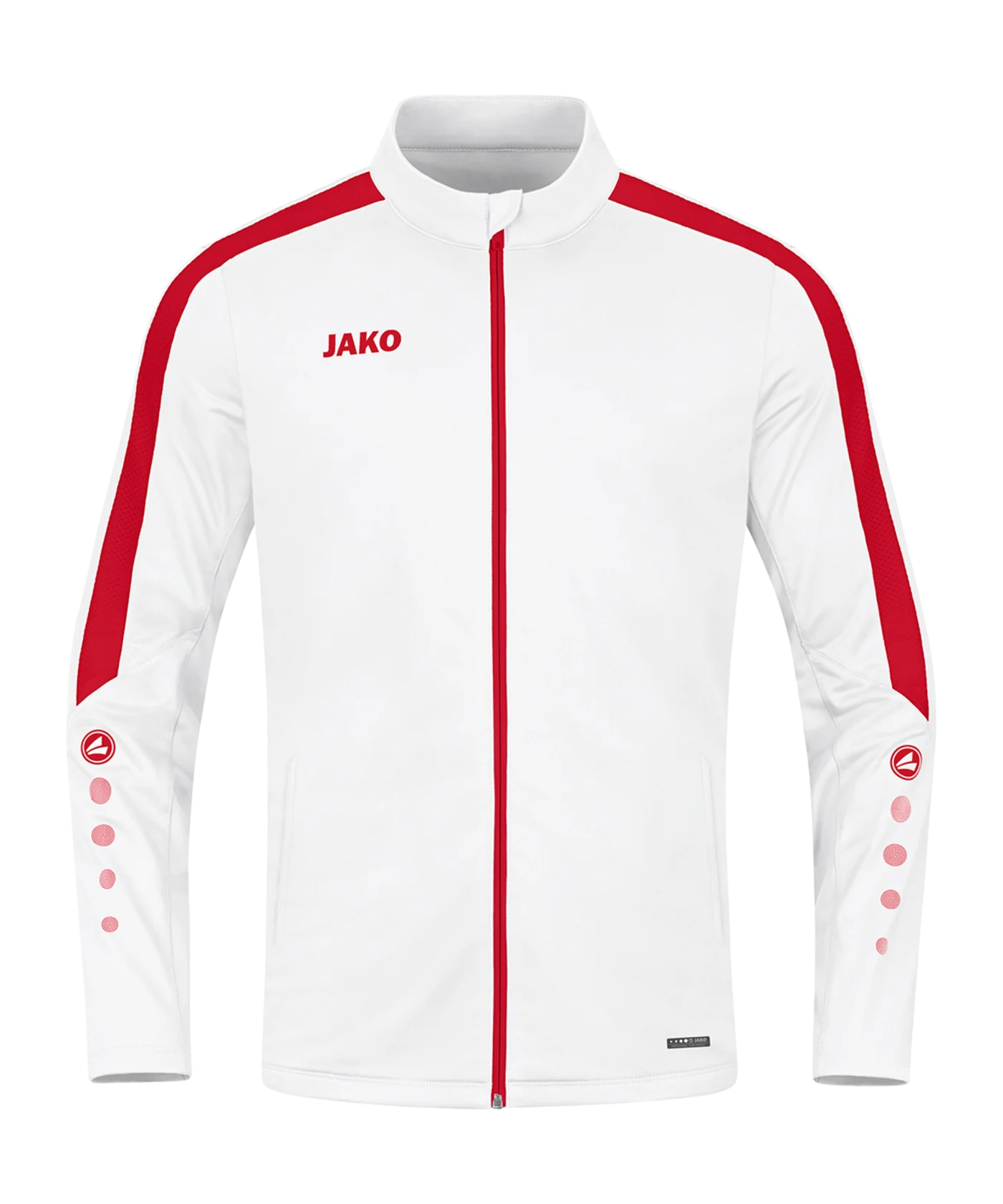 JAKO Power Polyesterjacke Weiss Rot F004