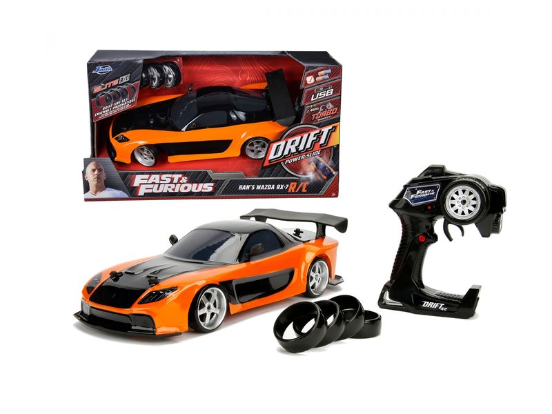 Jada Toys Mazda RX-7 FD Fast & Furious RTR, 1:10 Ferngesteuertes Auto aus Fast & Furious «Han's Mazda RX-7 FD»