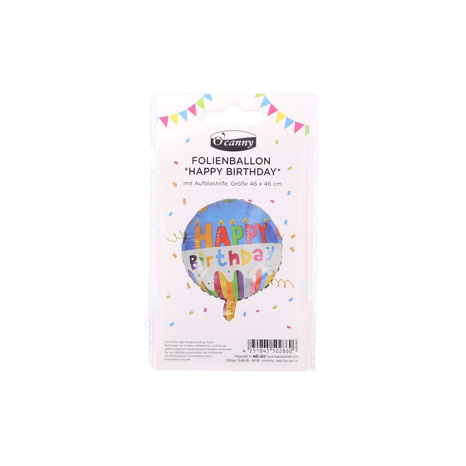 Folienballon O'Canny, HB bunt
