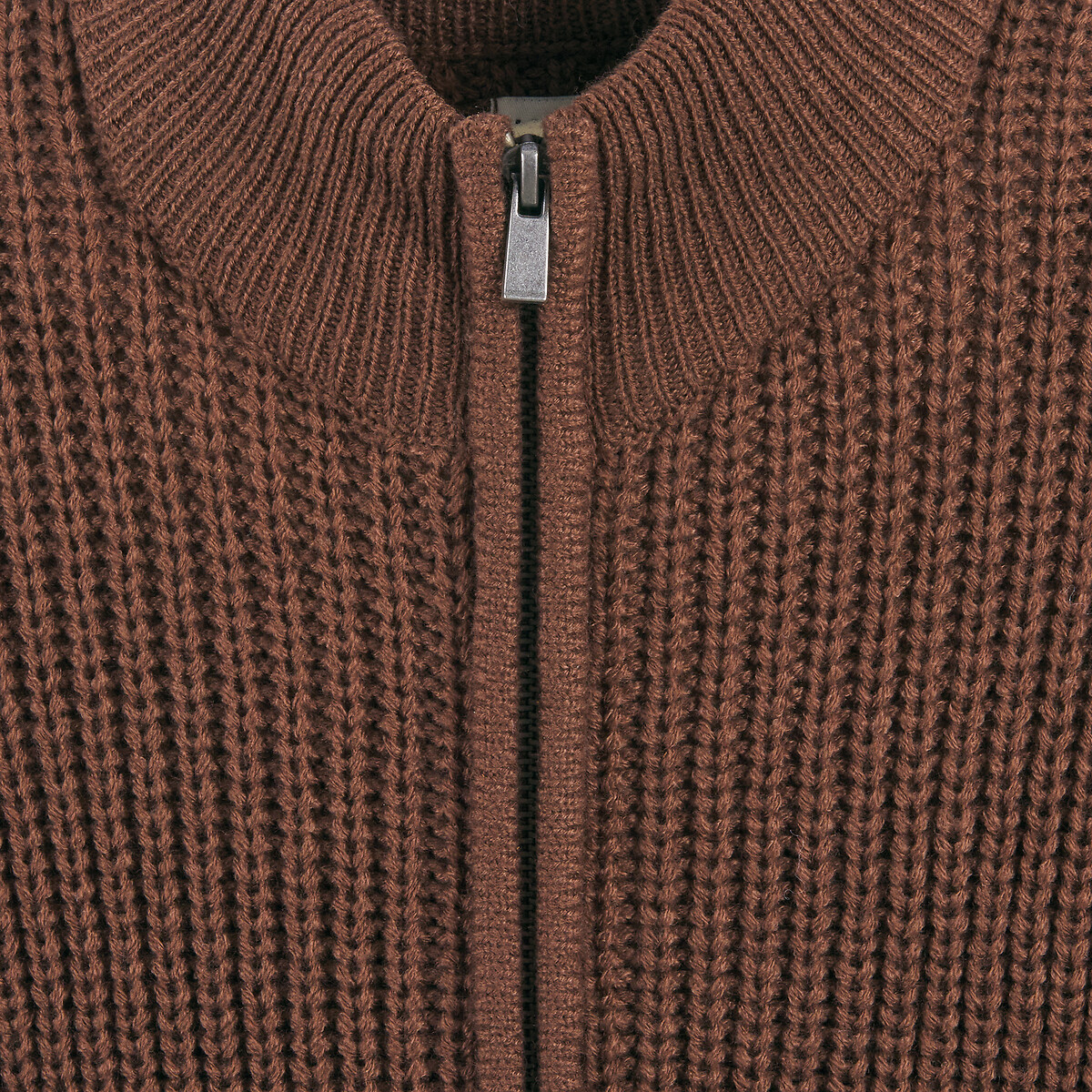 COLEÇÕES LA REDOUTE<br>Cardigã com gola alta e zíper