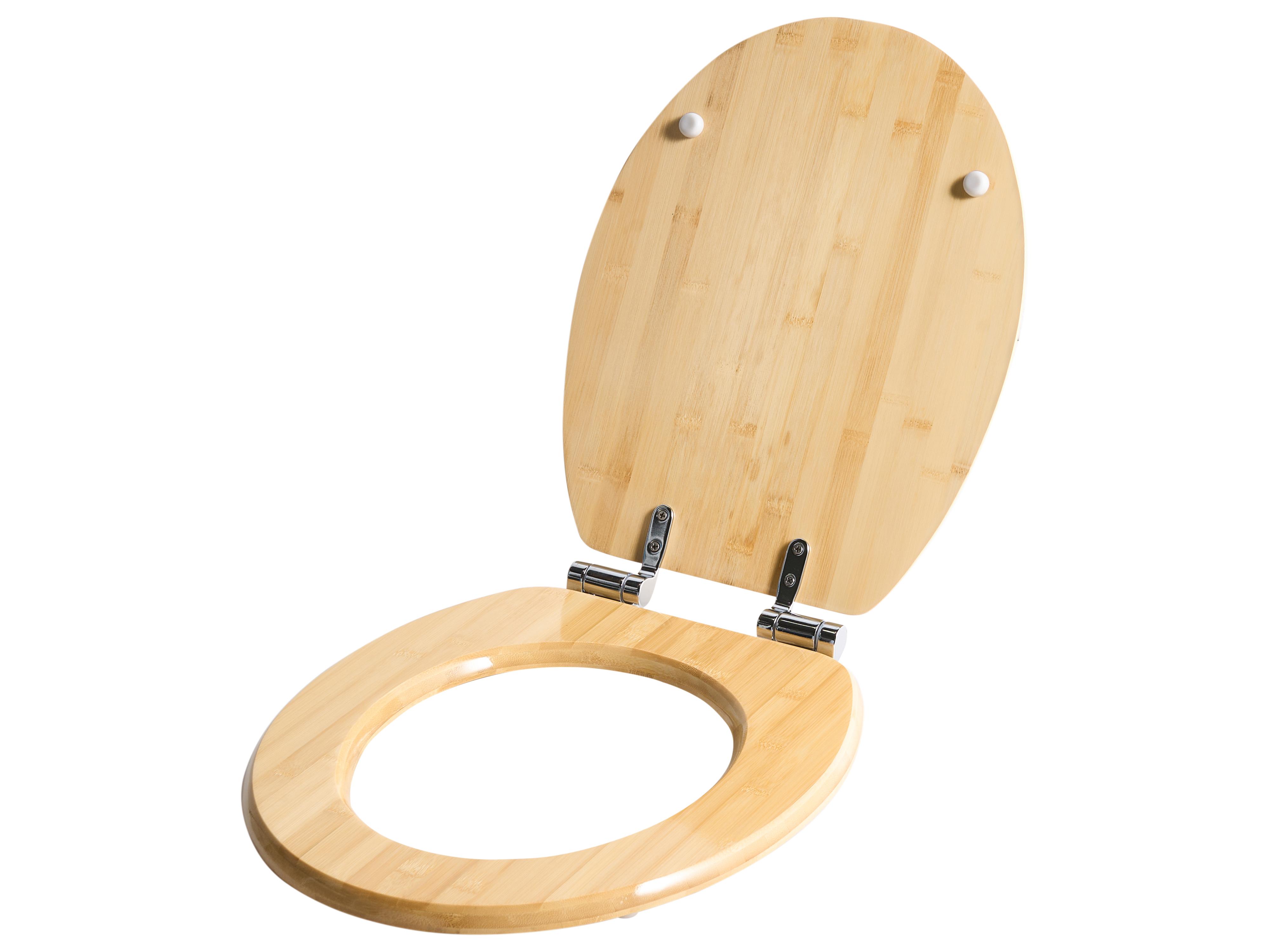 Toiletbril CUAREIM soft-close Bamboehout Lichtbruin