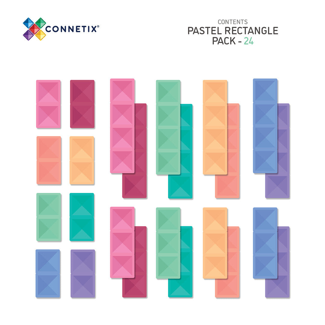 Connetix magnetische tegels rectangle pastel