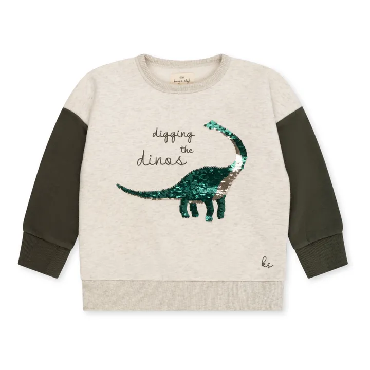Konges Sløjd Sweat Coton Bio Dino Lou Sequin | Ecru