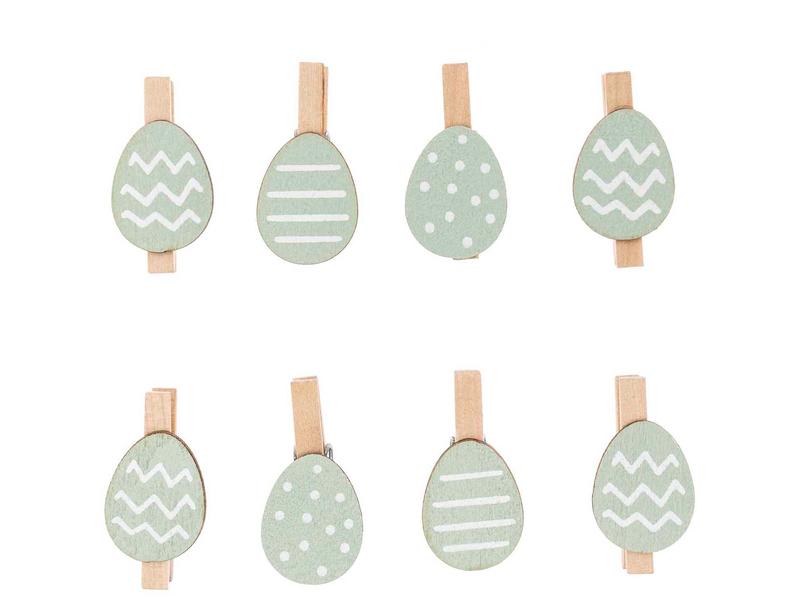Rico Design Dekoklammer Osterei 8 Stück,  Mint Kreativ mit Rico Design
