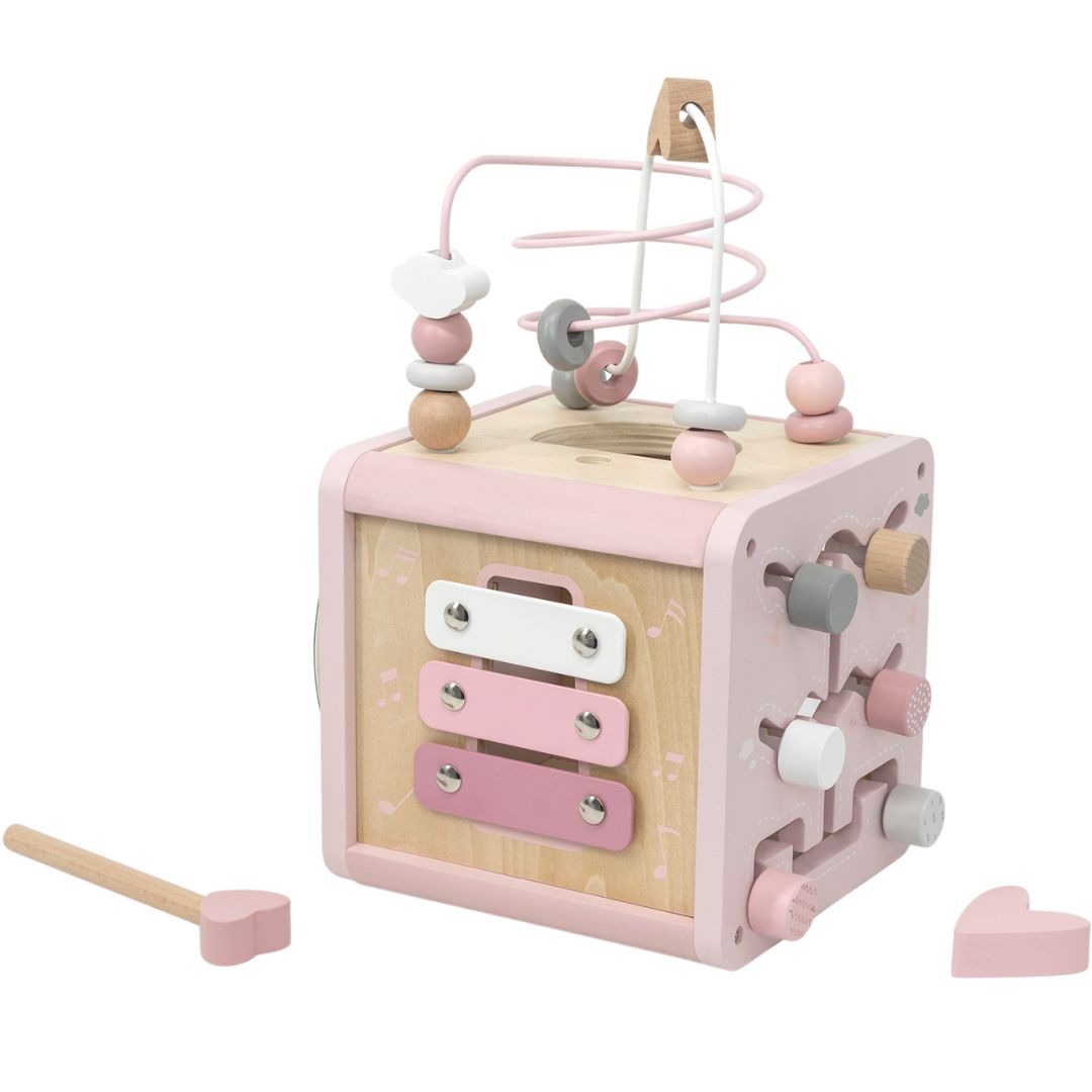 Label label activiteitenkubus pink